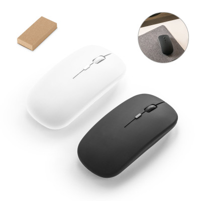 KHAN. Wireless mouse with 500mAh battery in recycled ABS (100 rABS)